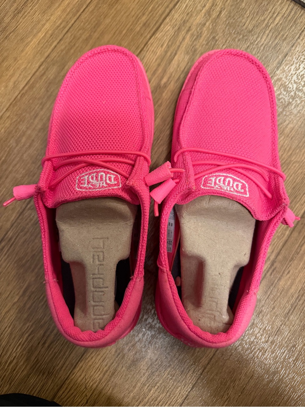 Hey Dude Women's Bright Pink Slip-On Sneakers